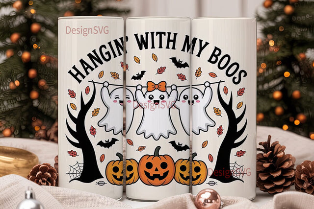 Hangin' With My Boos 20oz Tumbler Sublimation DesignSVG 