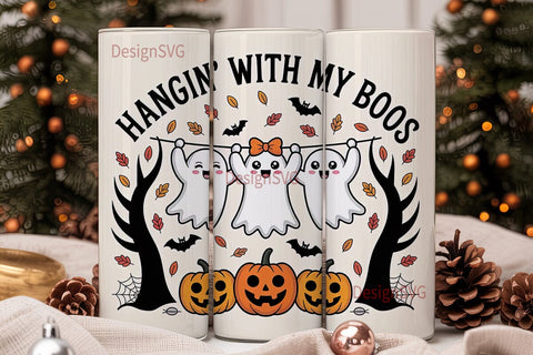 Hangin' With My Boos 20oz Tumbler Sublimation DesignSVG 