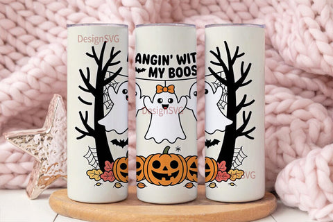 Hangin' With My Boos 20oz Tumbler Sublimation DesignSVG 