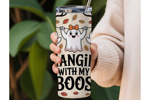 Hangin' With My Boos 20oz Tumbler Sublimation DesignSVG 