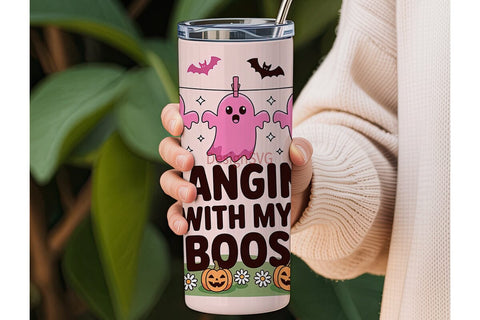 Hangin' With My Boos 20oz Tumbler Sublimation DesignSVG 