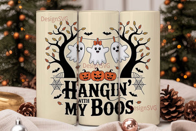 Hangin' With My Boos 20oz Tumbler Sublimation DesignSVG 