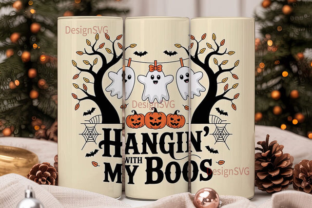 Hangin' With My Boos 20oz Tumbler Sublimation DesignSVG 