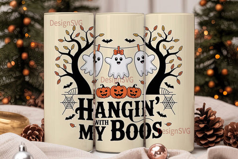 Hangin' With My Boos 20oz Tumbler Sublimation DesignSVG 