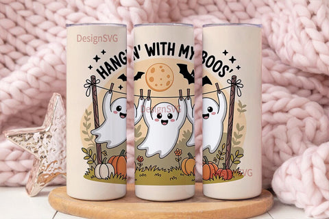 Hangin' With My Boos 20oz Tumbler Sublimation DesignSVG 
