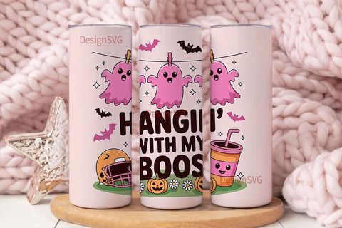Hangin' With My Boos 20oz Tumbler Sublimation DesignSVG 