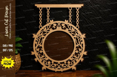 Hanging Circular Frame Laser Cut SVG SVG Regulrcrative 