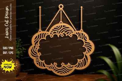 Hanging Decorative Sign Laser Cut SVG Design SVG Regulrcrative 