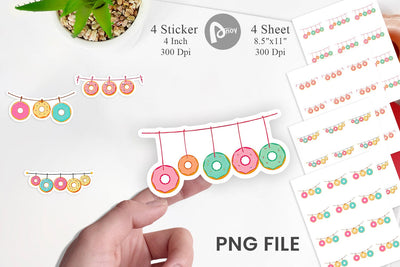 Hanging Donut Sticker Sublimation artnoy 