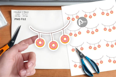 Hanging Donut Sticker Sublimation artnoy 