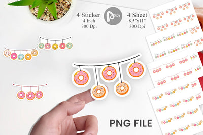 Hanging Donut Sticker Sublimation artnoy 