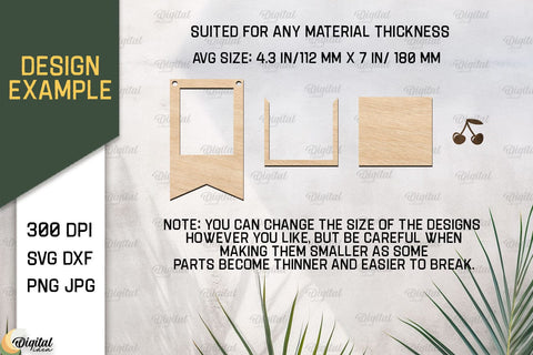 Hanging Garland Photo Frame SVG Bundle. 3D Laser Frame SVG Evgenyia Guschina 