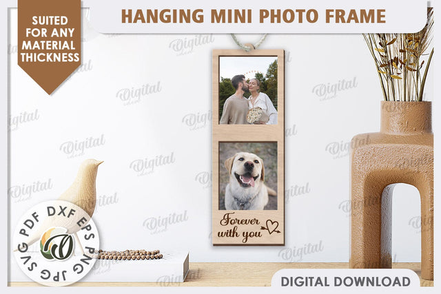 Hanging Mini Photo Frame Laser Cut. Photo Frame SVG SVG Evgenyia Guschina 