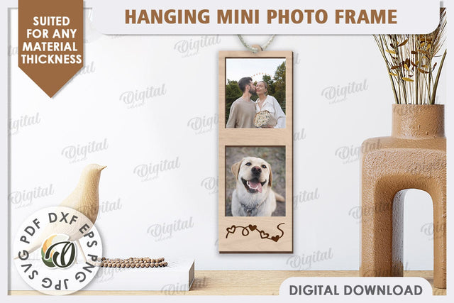 Hanging Mini Photo Frame Laser Cut. Photo Frame SVG SVG Evgenyia Guschina 