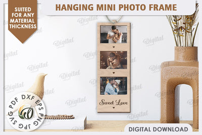 Hanging Mini Photo Frame Laser Cut. Photo Frame SVG SVG Evgenyia Guschina 