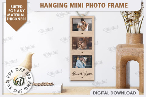 Hanging Mini Photo Frame Laser Cut. Photo Frame SVG SVG Evgenyia Guschina 