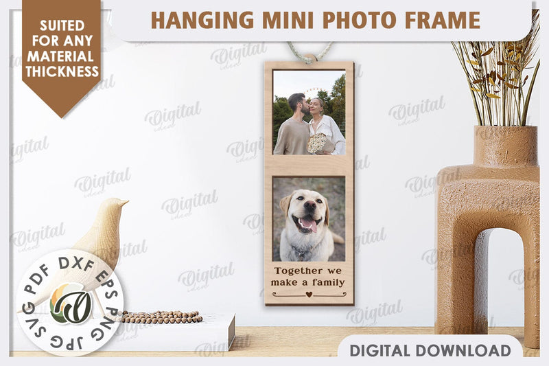Hanging Mini Photo Frame Laser Cut. Photo Frame SVG SVG Evgenyia Guschina 