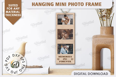 Hanging Mini Photo Frames Laser Cut Bundle. Photo Frames SVG SVG Evgenyia Guschina 