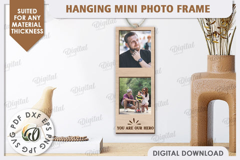 Hanging Mini Photo Frames Laser Cut Bundle. Photo Frames SVG SVG Evgenyia Guschina 