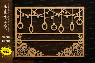 Hanging Ornament Frame Laser Cut SVG Design SVG Regulrcrative 
