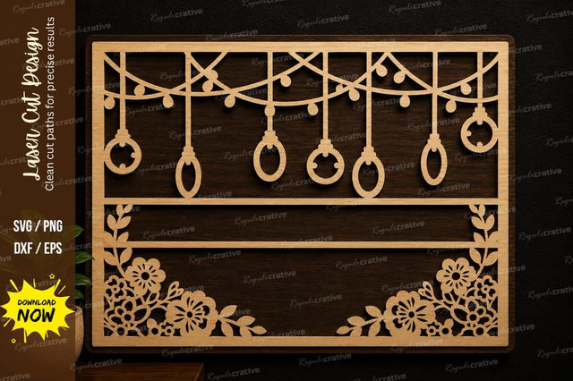 Hanging Ornament Frame Laser Cut SVG Design SVG Regulrcrative 