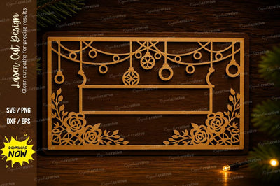 Hanging Ornament Frame Laser Cut Svg Design SVG Regulrcrative 