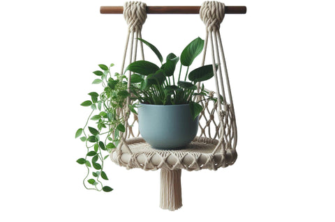Hanging Plant Vase Watercolor Clipart Sublimation SVGista 