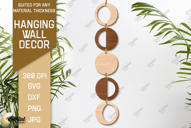 Hanging Wall Decor. Boho Laser Cut. Celestial SVG SVG Evgenyia Guschina 
