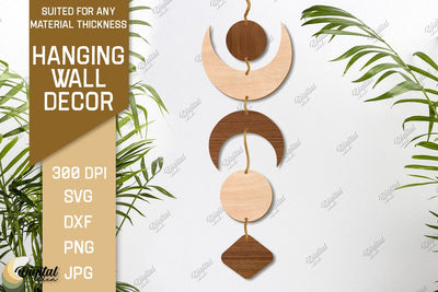 Hanging Wall Decor. Boho Laser Cut. Celestial SVG SVG Evgenyia Guschina 