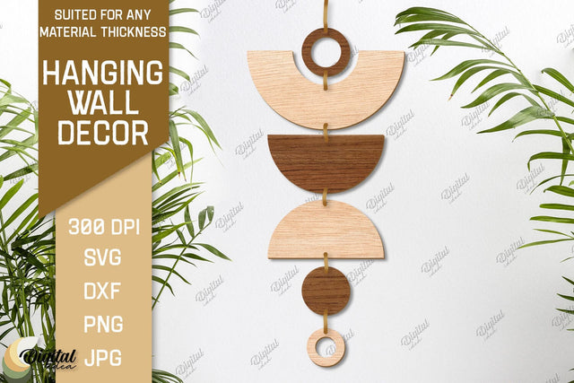 Hanging Wall Decor. Boho Laser Cut. Celestial SVG SVG Evgenyia Guschina 