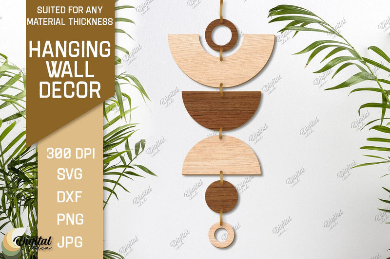 Hanging Wall Decor. Boho Laser Cut. Celestial SVG SVG Evgenyia Guschina 