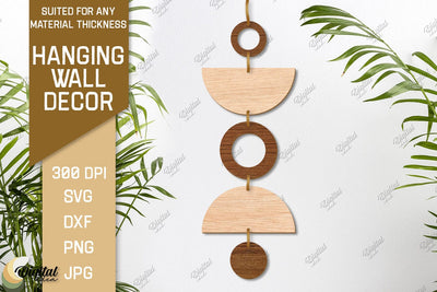 Hanging Wall Decor. Boho Laser Cut. Celestial SVG SVG Evgenyia Guschina 