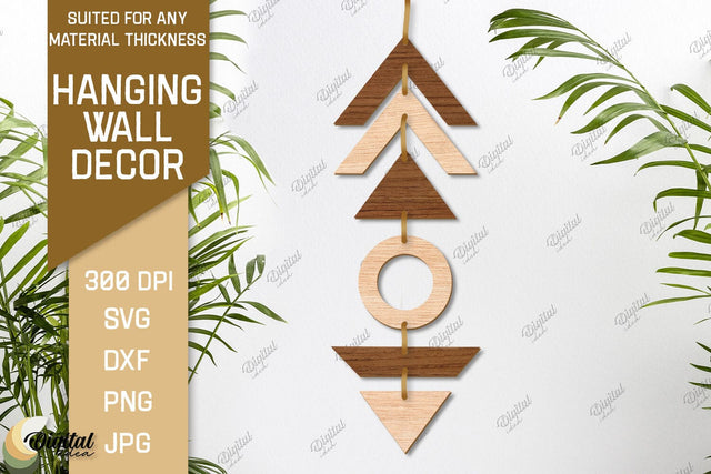 Hanging Wall Decor. Boho Laser Cut. Celestial SVG SVG Evgenyia Guschina 
