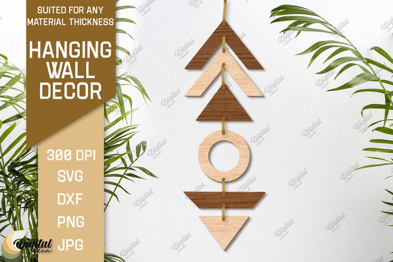 Hanging Wall Decor. Boho Laser Cut. Celestial SVG SVG Evgenyia Guschina 