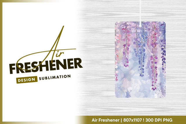 Hanging wisteria flowers watercolor delicate floral pattern Sublimation Regulrcrative 