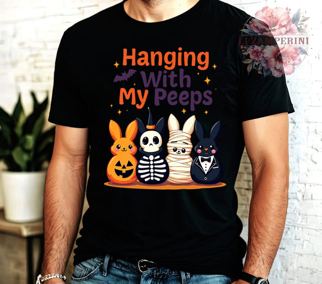 Hanging With My Peeps PNG, Spooky Easter Bunny PNG, Cute Easter Bunny Sublimation, Halloween Easter Bunny PNG, Easter Digital Download, Funny Bunny Sublimation Sublimation Li Zamperini 