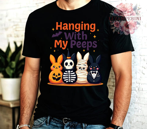 Hanging With My Peeps PNG, Spooky Easter Bunny PNG, Cute Easter Bunny Sublimation, Halloween Easter Bunny PNG, Easter Digital Download, Funny Bunny Sublimation Sublimation Li Zamperini 