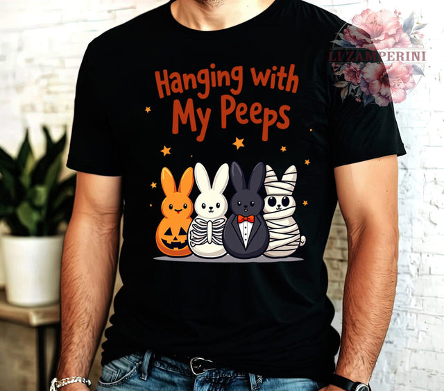 Hanging With My Peeps PNG, Spooky Easter Bunny PNG, Cute Easter Bunny Sublimation, Halloween Easter Bunny PNG, Easter Digital Download, Funny Bunny Sublimation Sublimation Li Zamperini 