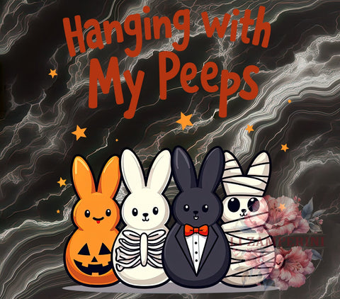 Hanging With My Peeps PNG, Spooky Easter Bunny PNG, Cute Easter Bunny Sublimation, Halloween Easter Bunny PNG, Easter Digital Download, Funny Bunny Sublimation Sublimation Li Zamperini 