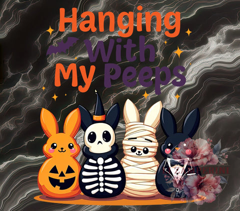 Hanging With My Peeps PNG, Spooky Easter Bunny PNG, Cute Easter Bunny Sublimation, Halloween Easter Bunny PNG, Easter Digital Download, Funny Bunny Sublimation Sublimation Li Zamperini 