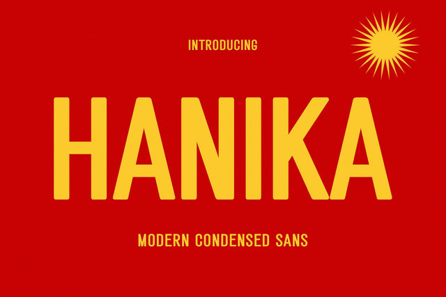 Hanika - Modern Condensed Sans Font studioalmeera 