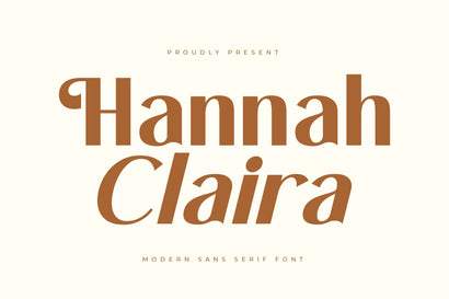 Hannah Claira - Modern Sans Serif Font Font Letterena Studios 