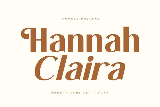 Hannah Claira - Modern Sans Serif Font Font Letterena Studios 