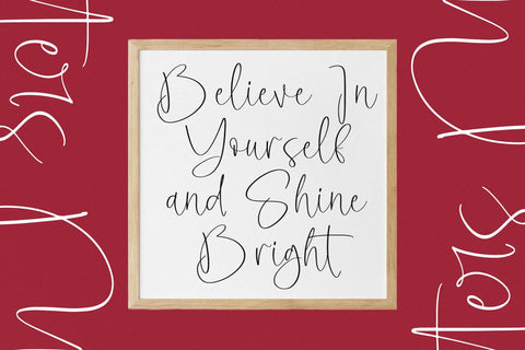 Hanters Maroon - Handwritten Script Font Font Letterena Studios 