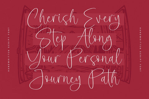 Hanters Maroon - Handwritten Script Font Font Letterena Studios 