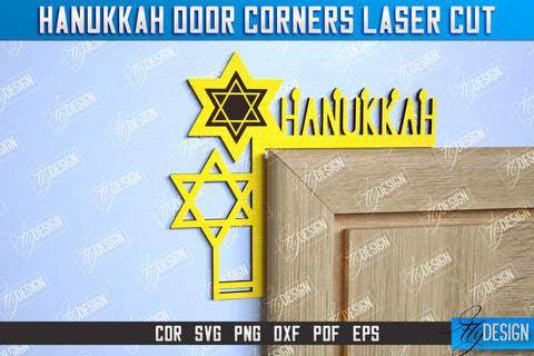 Hanukkah Door Corners Bundle | Hanukkah Sign | Porch Décor | Hanukkah Spirit | Wall Décor | CNC Files SVG Fly Design 