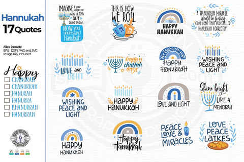 Hanukkah Quotes Set 2 SVG AfterTenDesign 