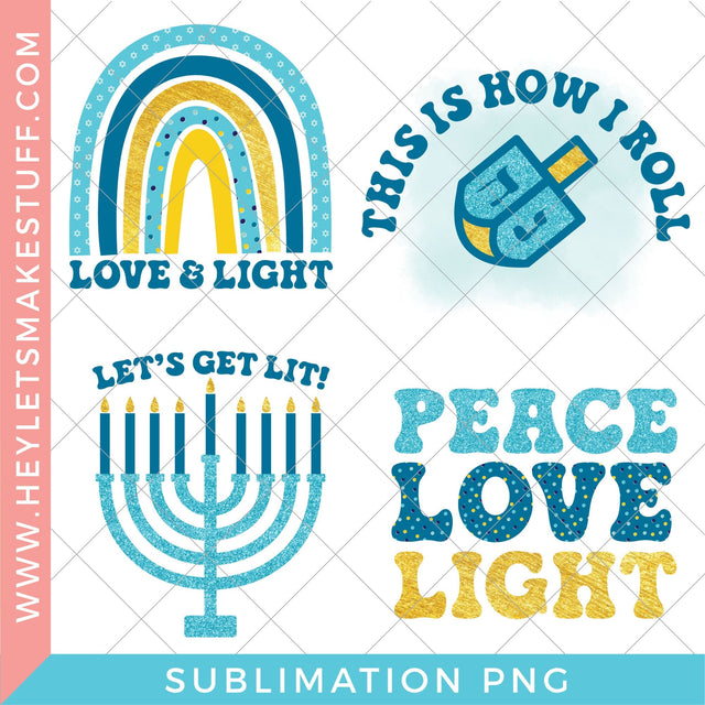 Hanukkah Sublimation Bundle Sublimation Hey Let's Make Stuff 