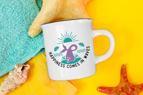 Happiness Comes in Waves, Mermaid SVG File SVG CraftLabSVG 