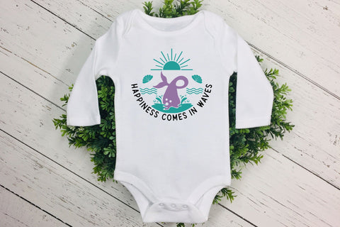 Happiness Comes in Waves, Mermaid SVG File SVG CraftLabSVG 